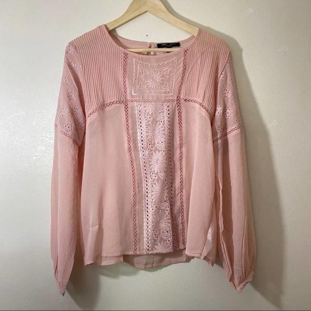 Romeo + Juliet Embroidered Long Sleeve Blouse M - Picture 6 of 6